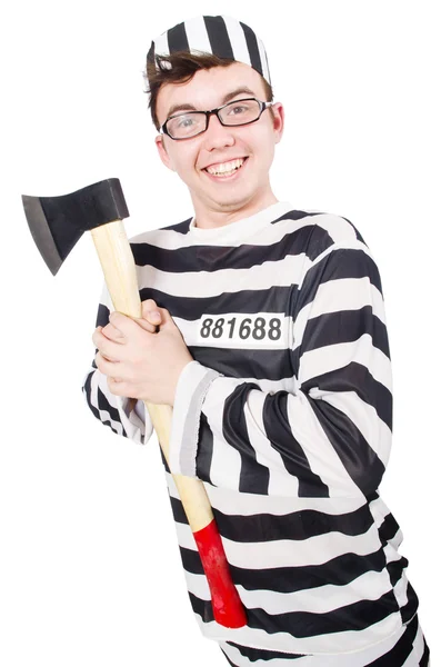 Funny prison inmate — Stock Photo, Image