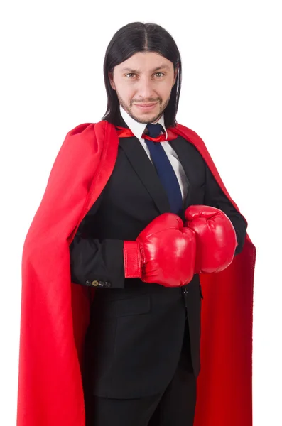 Jovem homem de negócios boxer — Fotografia de Stock