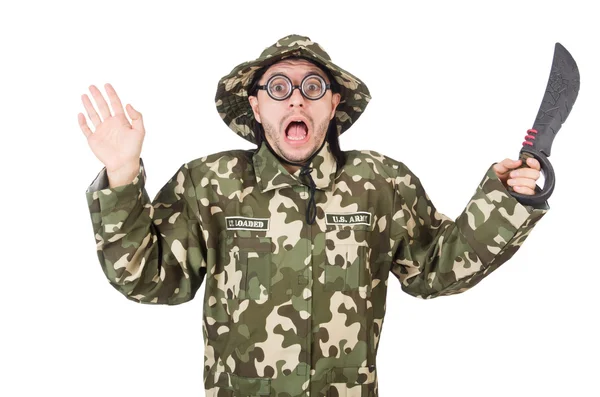 Funny soldier — Stock Photo, Image