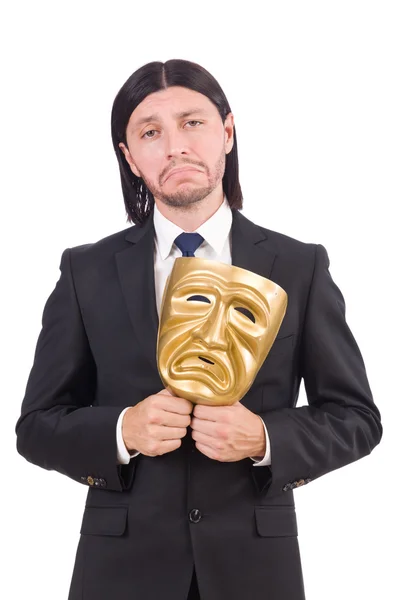 Muž s maskou — Stock fotografie