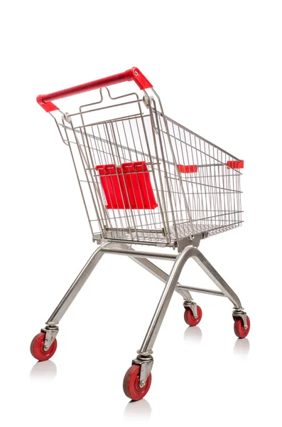 Shopping stormarknad vagn — Stockfoto