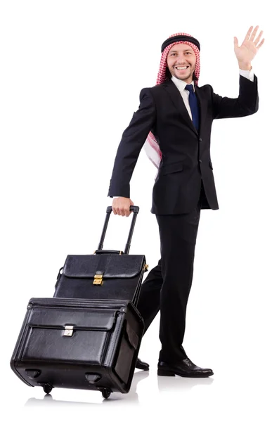 Arab man with luggage — Stock Photo, Image