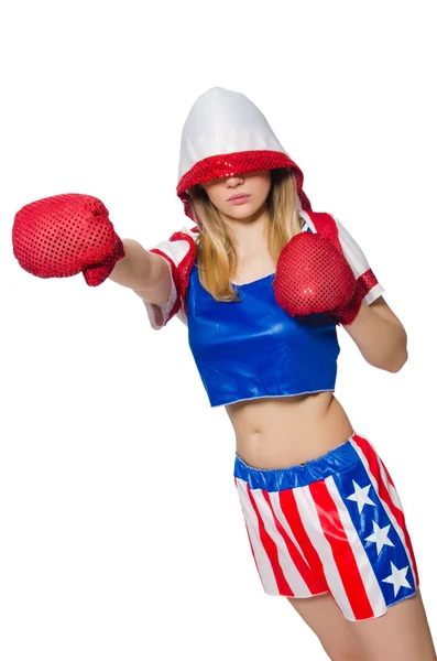 Vrouwelijke bokser — Stockfoto