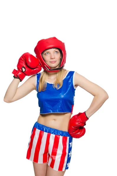 Boxeadora femenina — Foto de Stock