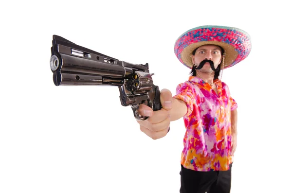 Funny mexican with sombrero hat — Stock Photo, Image