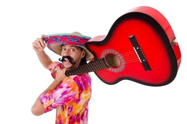 Funny mexican with sombrero hat — Stock Photo, Image