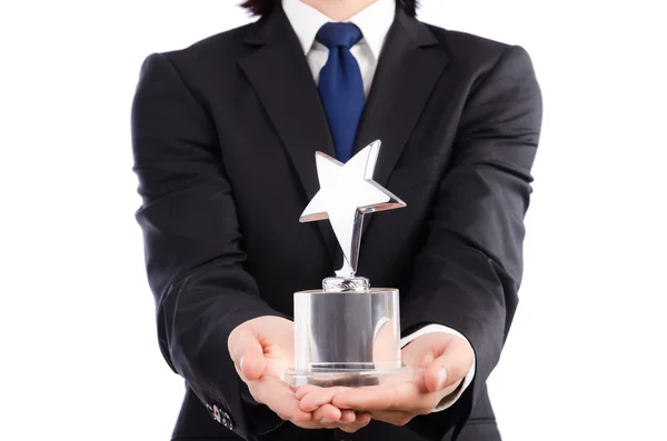 Businessman with star award — Stock Photo, Image