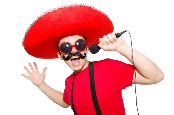 Mexicaanse met mic — Stockfoto