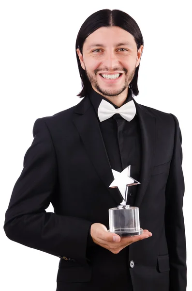 Empresario con premio estrella — Foto de Stock