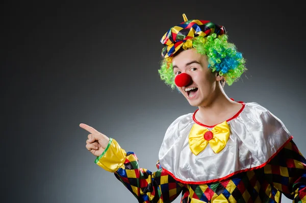 Palhaço engraçado no conceito de humor — Fotografia de Stock