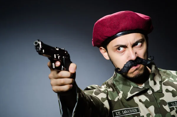 Funny soldier — Stock Photo, Image