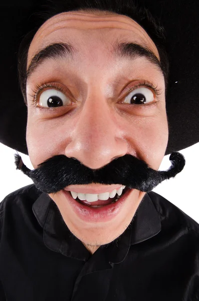 Mexicano engraçado com chapéu sombrero — Fotografia de Stock