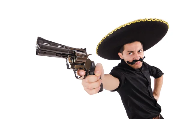 Funny mexican with sombrero hat — Stock Photo, Image