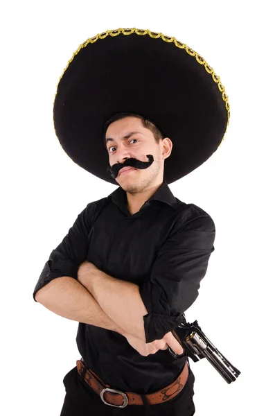 Rolig mexikan med sombrero hatt — Stockfoto