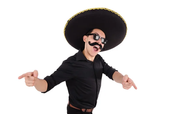 Rolig mexikan med sombrero hatt — Stockfoto