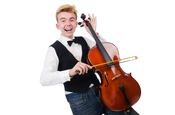 Hombre divertido con violín —  Fotos de Stock