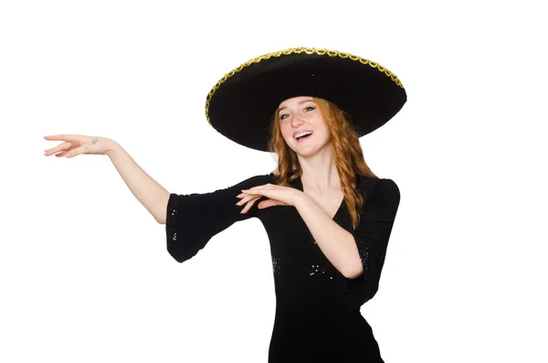 Mexikanska med sombrero hatt — Stockfoto