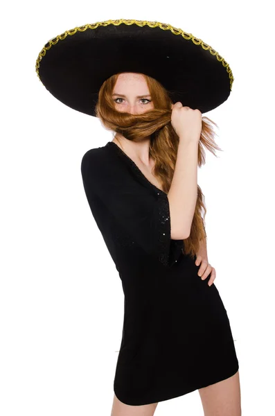 Mexican with sombrero hat — Stock Photo, Image