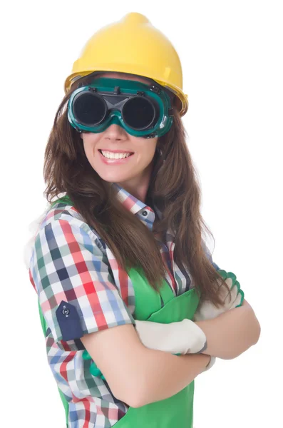 Woman wearing goggles — Stock Photo, Image