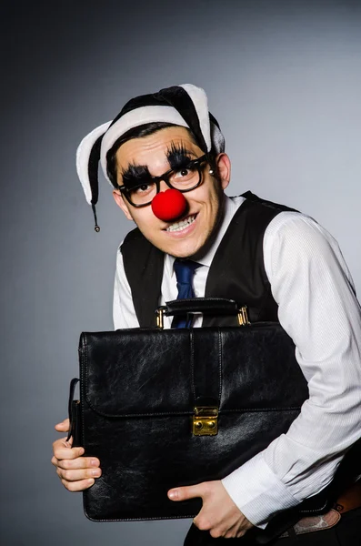 Clown affärsman — Stockfoto