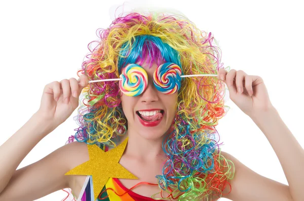 Pretty girl with lollypops — Stock Photo, Image