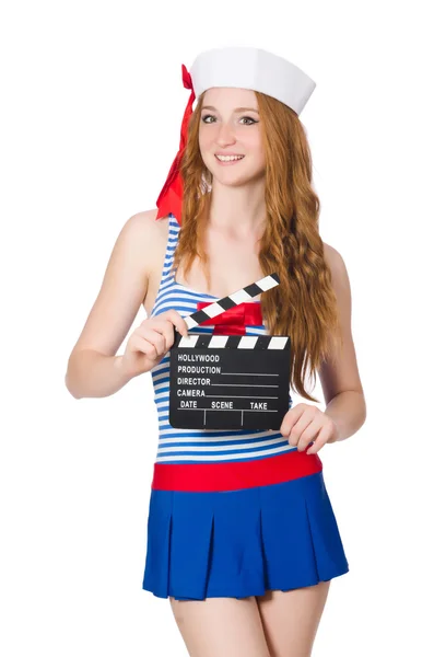 Mladá žena námořník — Stock fotografie