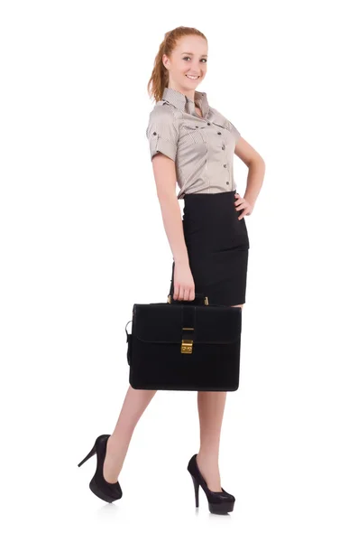 Mujer de negocios con maletín — Foto de Stock