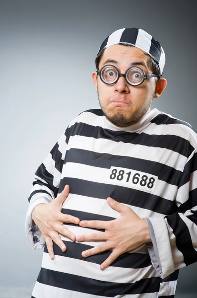 Funny prison inmate — Stock Photo, Image