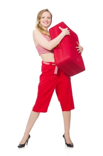 Woman preparing for vacation — Stock Photo, Image