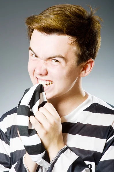 Funny prison inmate — Stock Photo, Image