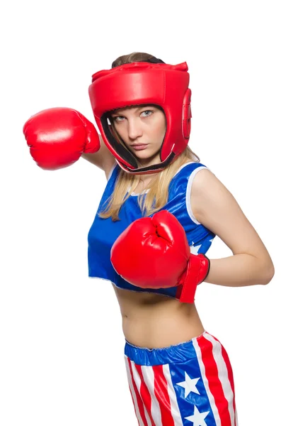 Boxeadora femenina — Foto de Stock