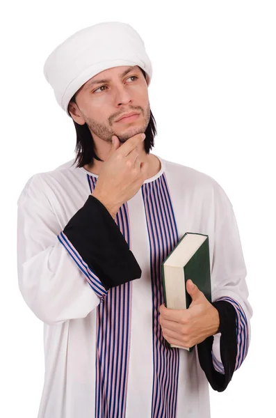 Uomo arabo con libro — Foto Stock