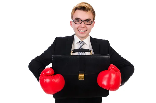 Ung affärsman boxare — Stockfoto