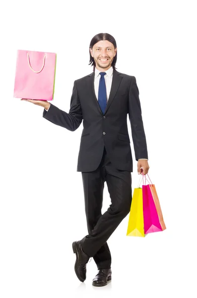 Hombre con bolsas de compras —  Fotos de Stock