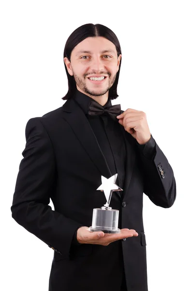 Affärsman med star award — Stockfoto