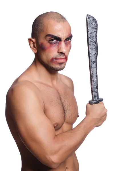 Mann mit Schwert — Stockfoto