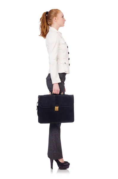 Mujer de negocios con maleta —  Fotos de Stock