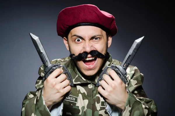 Funny soldier — Stock Photo, Image