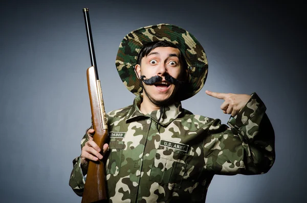 Funny soldier — Stock Photo, Image