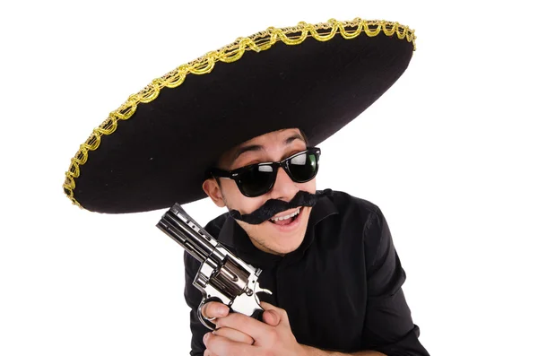Divertido mexicano con sombrero sombrero —  Fotos de Stock