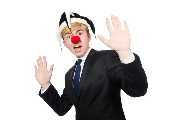 Clown affärsman — Stockfoto