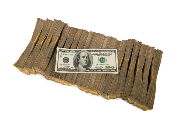 Amerikanische Dollar-stack — Stockfoto