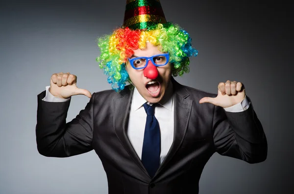 Clown affärsman — Stockfoto