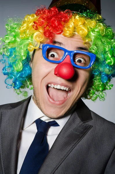 Homme d'affaires clown — Photo