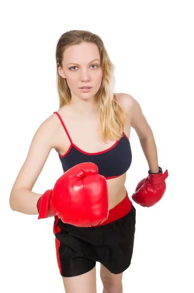 Kobieta bokser — Zdjęcie stockowe