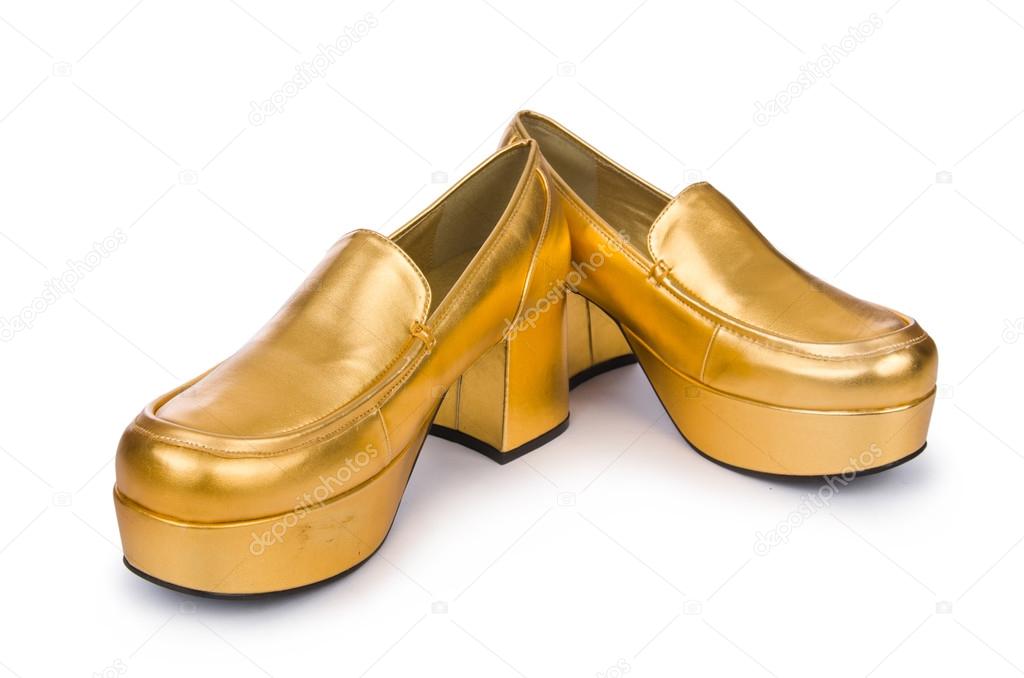 Golden woman shoes