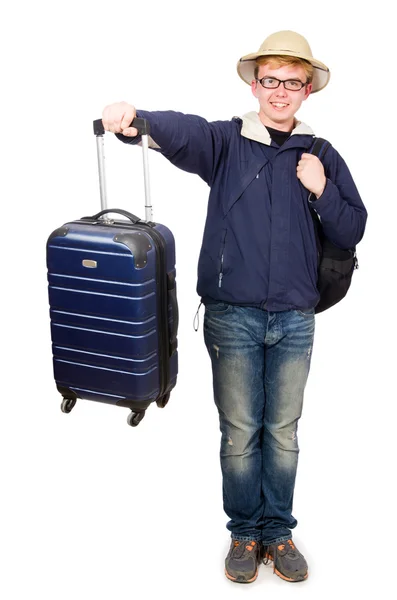 Людина з багажем — стокове фото