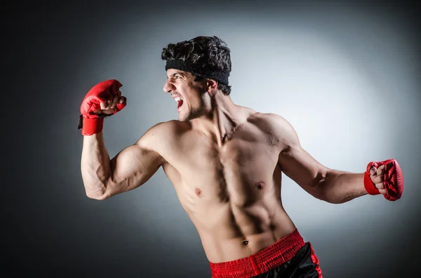 Muskulöser Boxer — Stockfoto