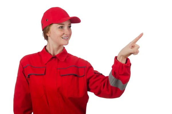 Woman in coveralls — Stock Photo, Image