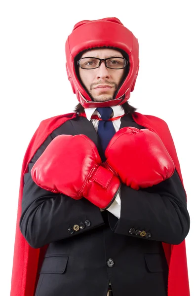 Biznesmen bokser — Zdjęcie stockowe
